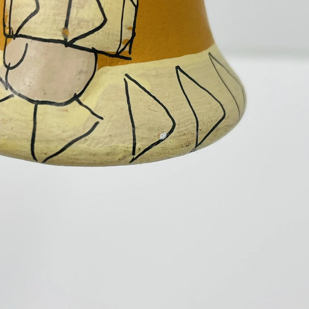 Hand Painted Ceramic Storyteller Bell Ornament Southwestern‎ Native Style